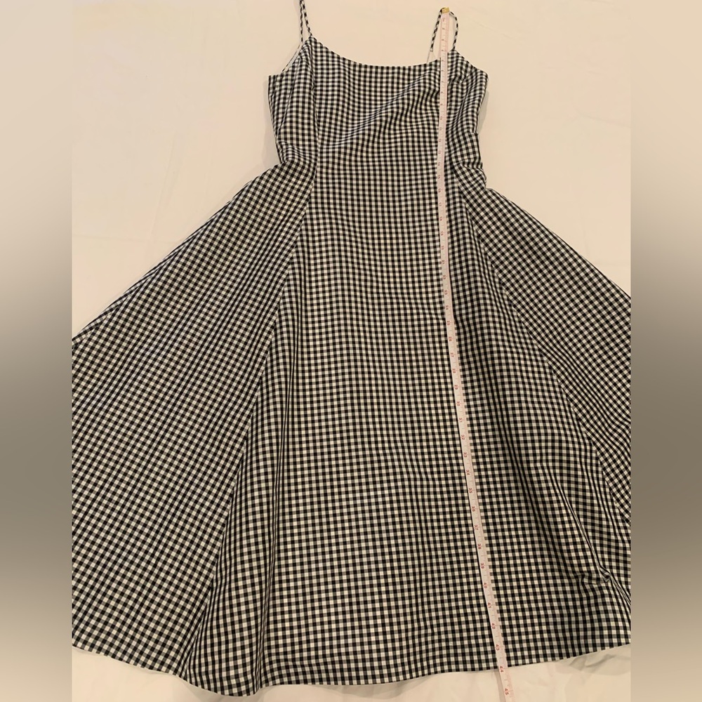 Ralph Lauren Black and White Gingham Midi Dress - Picture 5 of 8